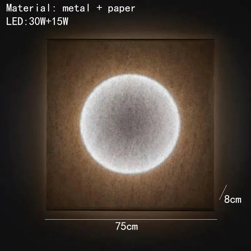 Gradient LED Wall Light for modern home decor with sun and moon glow effect