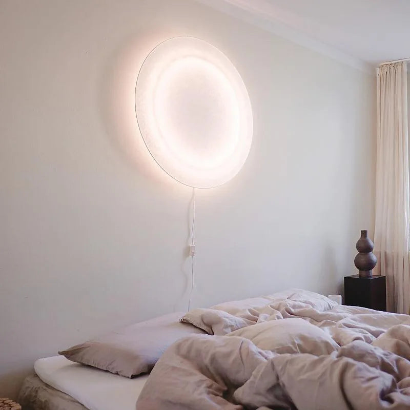 Gradient LED Wall Light for modern home decor with sun and moon glow effect
