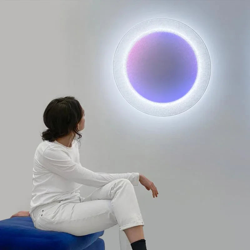 Gradient LED Wall Light for modern home decor with sun and moon glow effect